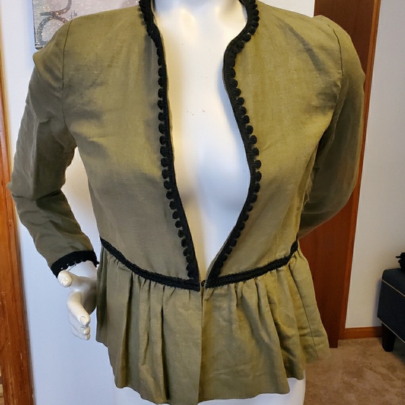 Zara Green Peplum Blazer - Picture 1 of 2